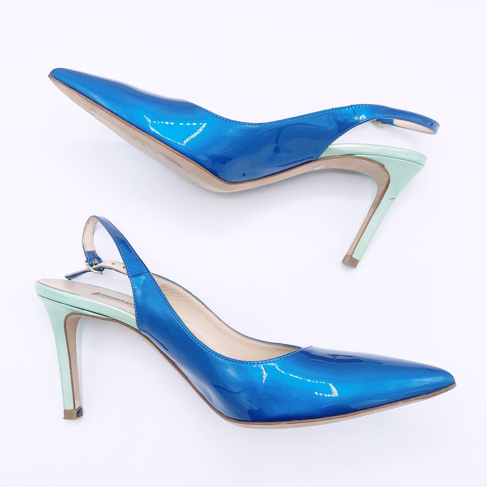 Roberto Festa Patent Leather Slingbacks